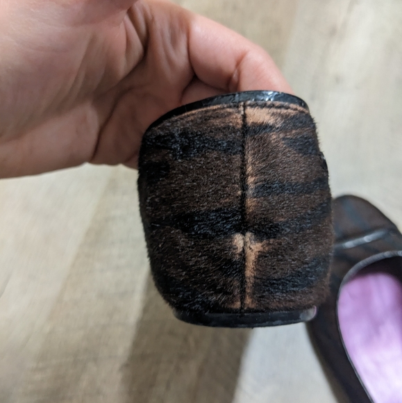 Coach Poppy Calf Fur Ballet Flats Brown and black Zebra Print - Picture 11 of 11